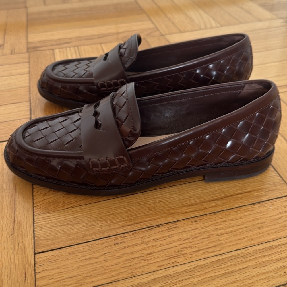 Loeffler Randall Brown Leather Loafers 7.5